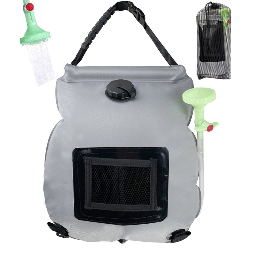 Solar Heated Shower Bag20L Outdoor Portable Shower Bathing Bag Traveling Camping