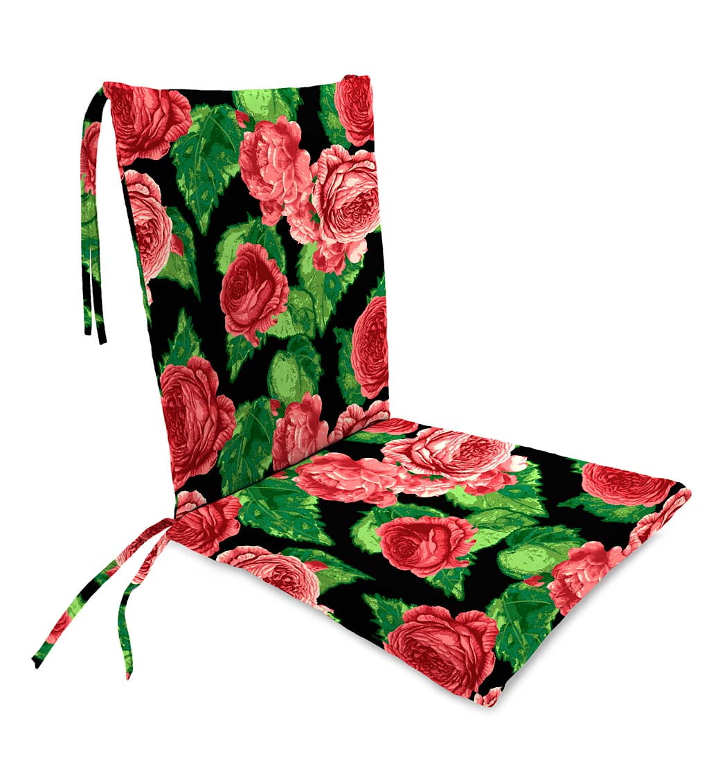 Weather-Resistant Outdoor Rocker Chair Cushion with Ties - Walmart.com - Walmart.com