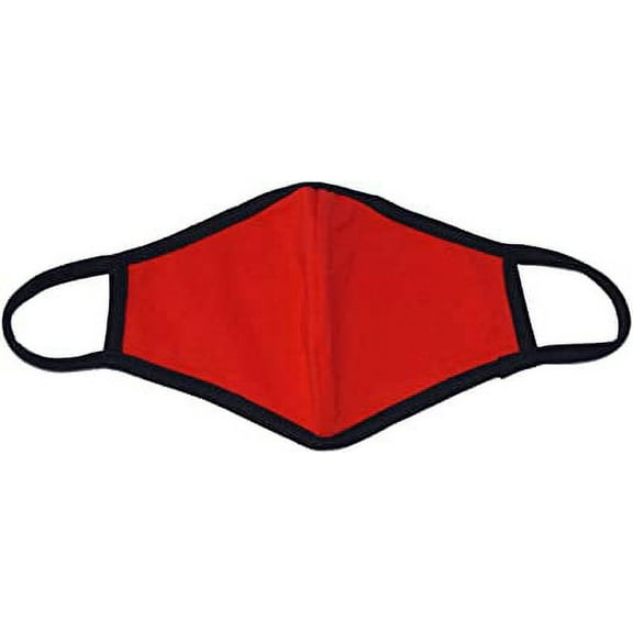 GIFTS INFINITY Reversible Cloth Face Mask! Made in USA Unisex Lightweight Breathable Washable Reusable 100% Cotton (RED)