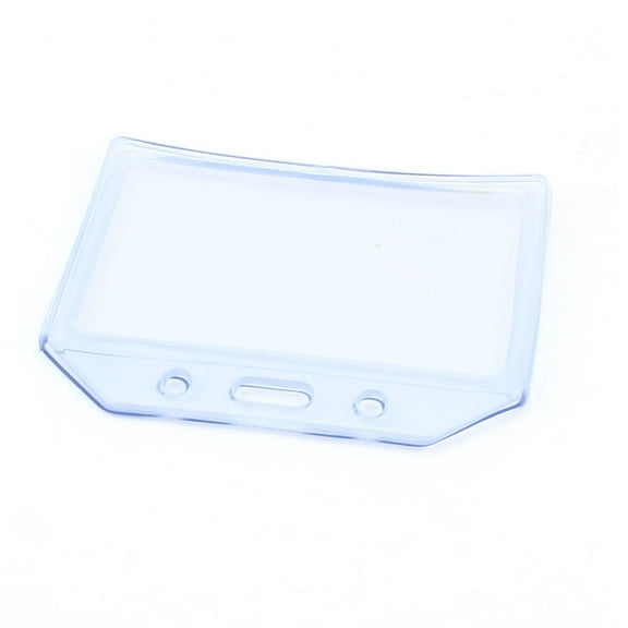 Unique Bargains Clear Plastic Waterproof Horizontal ID Card Business Name Badge Holder