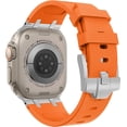 thumbnail image 4 of VeveXiao Luxury Designer Rugged Band for Apple Watch Ultra 2/Ultra Band 49mm 45mm 44mm 42mm, Silicone Strap Waterproof Replacement Band for iWatch iWatch Series 9 8 7 6 5 4 3 2 1 SE, 4 of 9