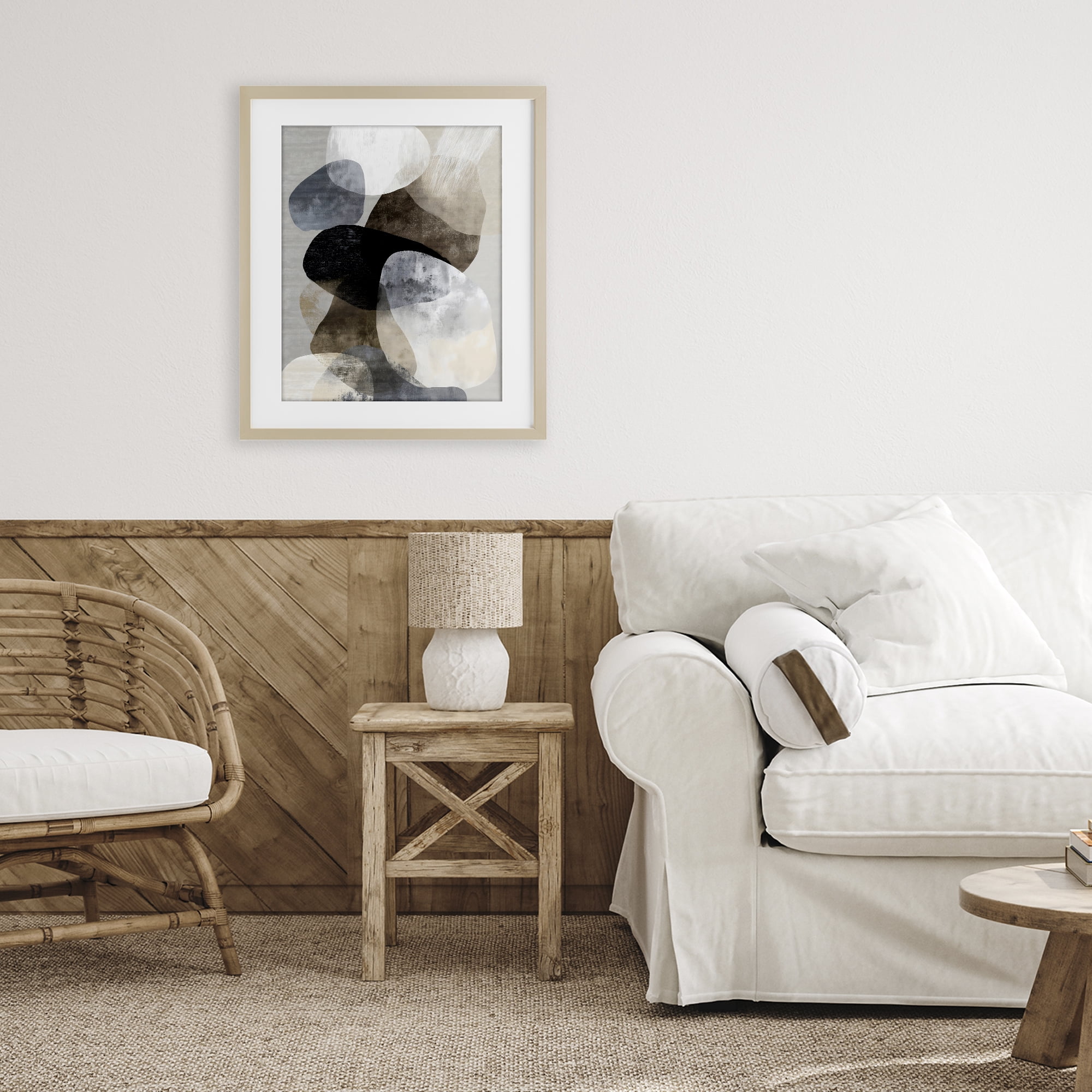 Stupell Industries Thoughts In Muted Layers Birch Framed Print Under Glass, design by Ink Drop Loft