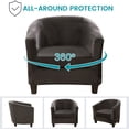 thumbnail image 6 of CJC Club Chair Covers, 2-Piece Velvet Tub Chair Slipcover, Armchair Sofa Couch Cover, Elastic Furniture Protector(2 Pack), 6 of 9