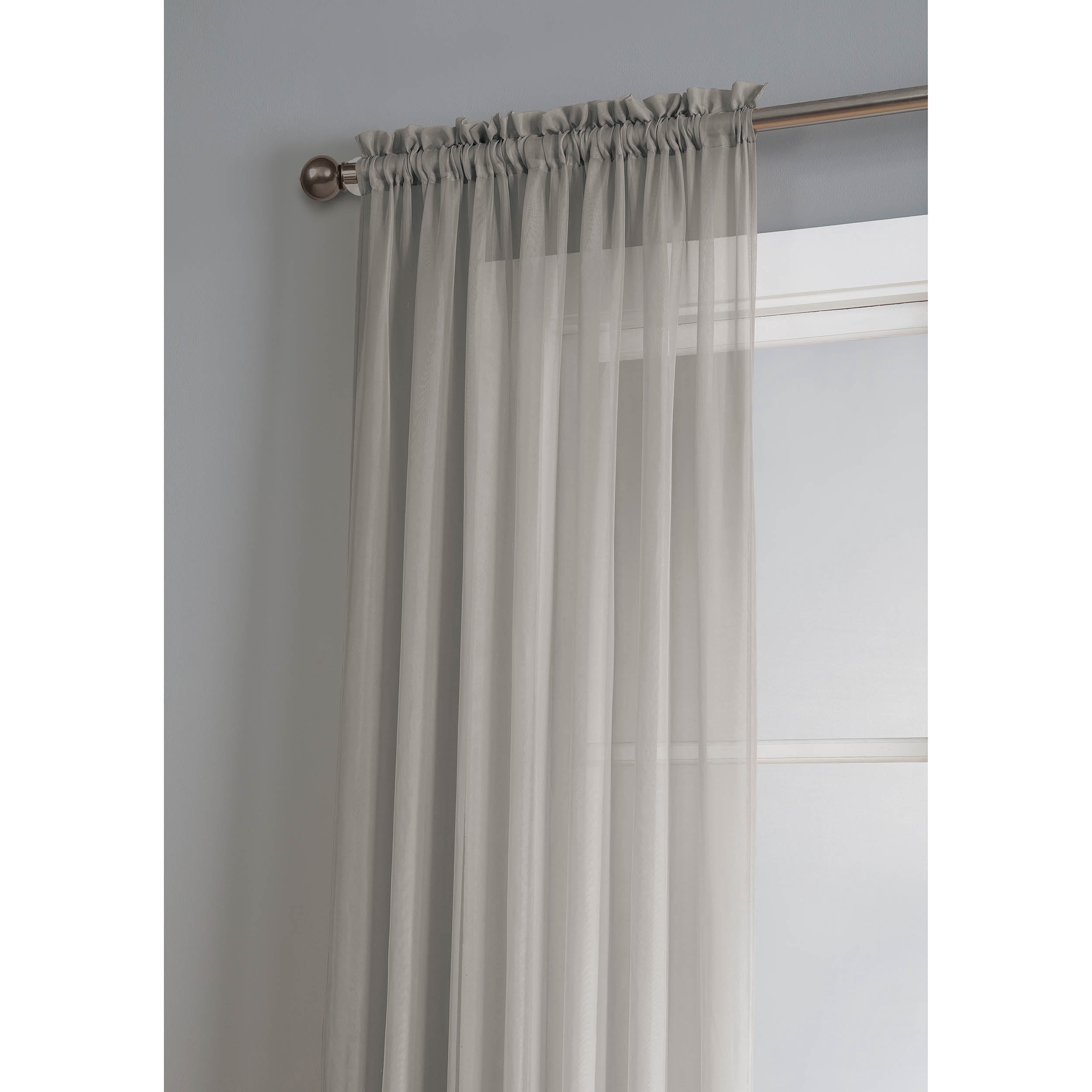 Window Elements Traditional, Contemporary, Farmhouse, Modern 2 Piece Sheer Curtain Set
