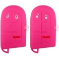 thumbnail image 1 of 2x New Key Fob Remote Fobik 3 Buttons Silicone Cover Fit/For Dodge Jeep., 1 of 2