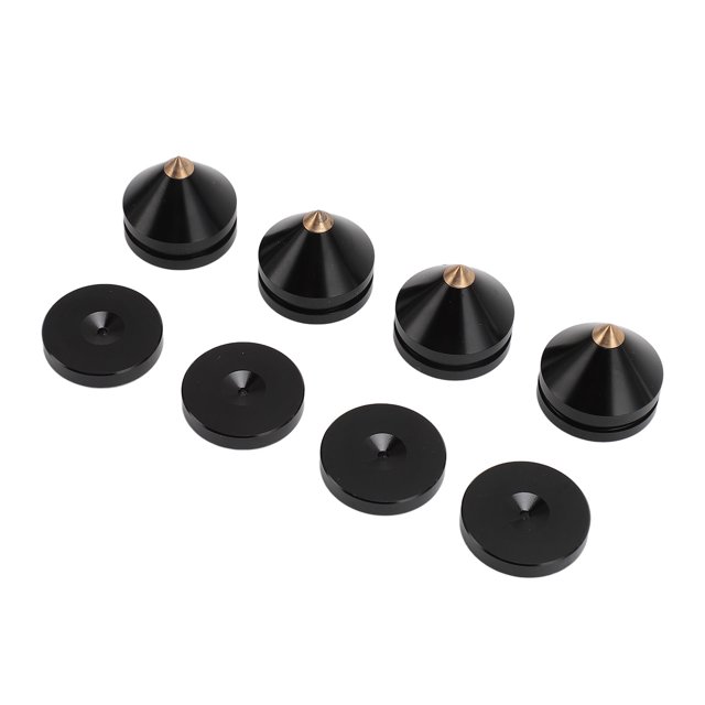 4 Set Speaker Isolation Pads, Non Slip Shockproof Speaker Spike Pads, Aluminum Alloy Speaker Vibration Absorber Spikes for CD DVD Player Amplifier Speaker Subwoofer