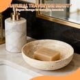 thumbnail image 6 of European Style Travertine Fruit Bowl, 7.87 inch Decorative Stone Bowl, Multi-Purpose Kitchen & Home Organizer, Solid Beige Marble Centerpiece, Minimalist Home Decor, 6 of 8
