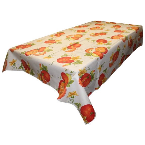 Cotton Tablecloth Fruits Print Pumpkin Slices