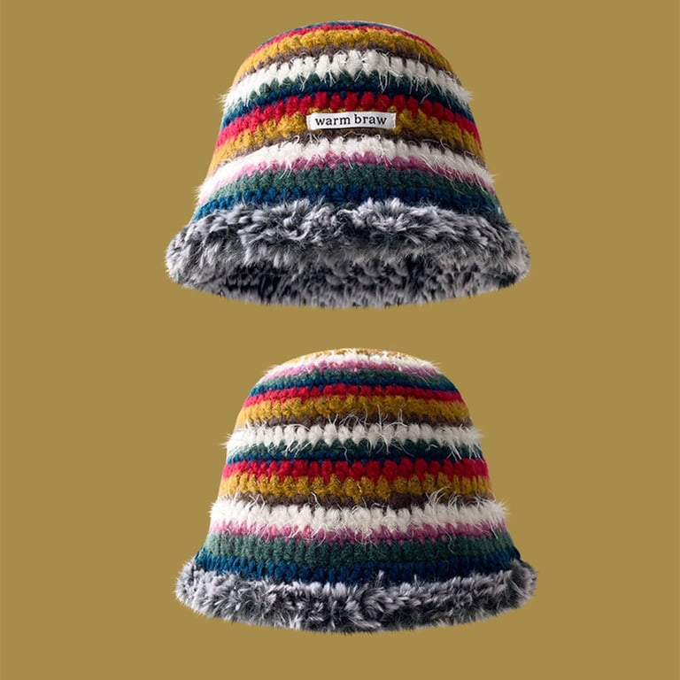 Penkiiy Crochet Bucket Hat Handmade Foldable Cap Knit  display picture 2