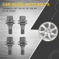 thumbnail image 4 of Pieces 17mm wheel nut bolt flat seat compatible with Peugeot 206 308 3008 207 CC SW 508 Citroen C5 C4L 54056, 4 of 5