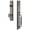 Antique Pewter, variant on Grandeur Carr C Grip Dummy Handleset with Circulaire Interior Knob
