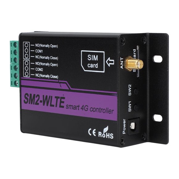 Interruptor de Retransmisión de Control Remoto de 2 Canales, Controlador de Alarma SMS 4G DE RENDIMIENTO CONFIABLE DE CONTROL DEL MOTOR DEL ABRIDOR