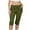 Army Green, variant on zbxnLI Womens Casual Capri Pants Stretch Waist Drawstring Knee Length Yoga Pants Summer Capris