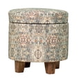 thumbnail image 2 of Albany Living 17" Mulitfunctional Designed storage Ottoman in Cream, 2 of 5