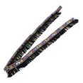 thumbnail image 1 of 1 Yard Cinta de Jarquard con Franjas Coloridas Ribete de Costura Apliques Estilo Negro Sunnimix Ribete de jacquard, 1 of 7