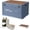 Blue, variant on Collapsible Camping Storage Box with Wooden Lid, 30L/50L/60L Camping Storage Bins & Outdoor Storage Bin, Stackable Collapsible Crate with Wooden Lid & Handles for Camp, Car, Home (Green, 30L)