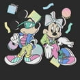 thumbnail image 2 of Junior's Mickey & Friends Retro 80s Minnie and Mickey  Sweatshirt Charcoal Medium, 2 of 2