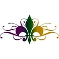 thumbnail image 3 of CafePress - Purple Green Yellow Swirl Fleur De Lis Mug - 11 oz Ceramic Mug - Novelty Coffee Tea Cup, 3 of 6