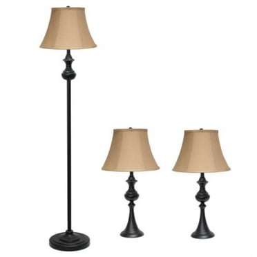 Better Homes Gardens Traditional 4 Piece Table And Floor Lamp Set Bronze Com 4 Piece Table And Floor Lamp Set, Flower Floor Lamp Home Depot Canada
