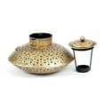 thumbnail image 3 of Swadeshi Desire Metallic Jali Golden Pot Degchi T Light - Elegance in Golden Glow, 3 of 4