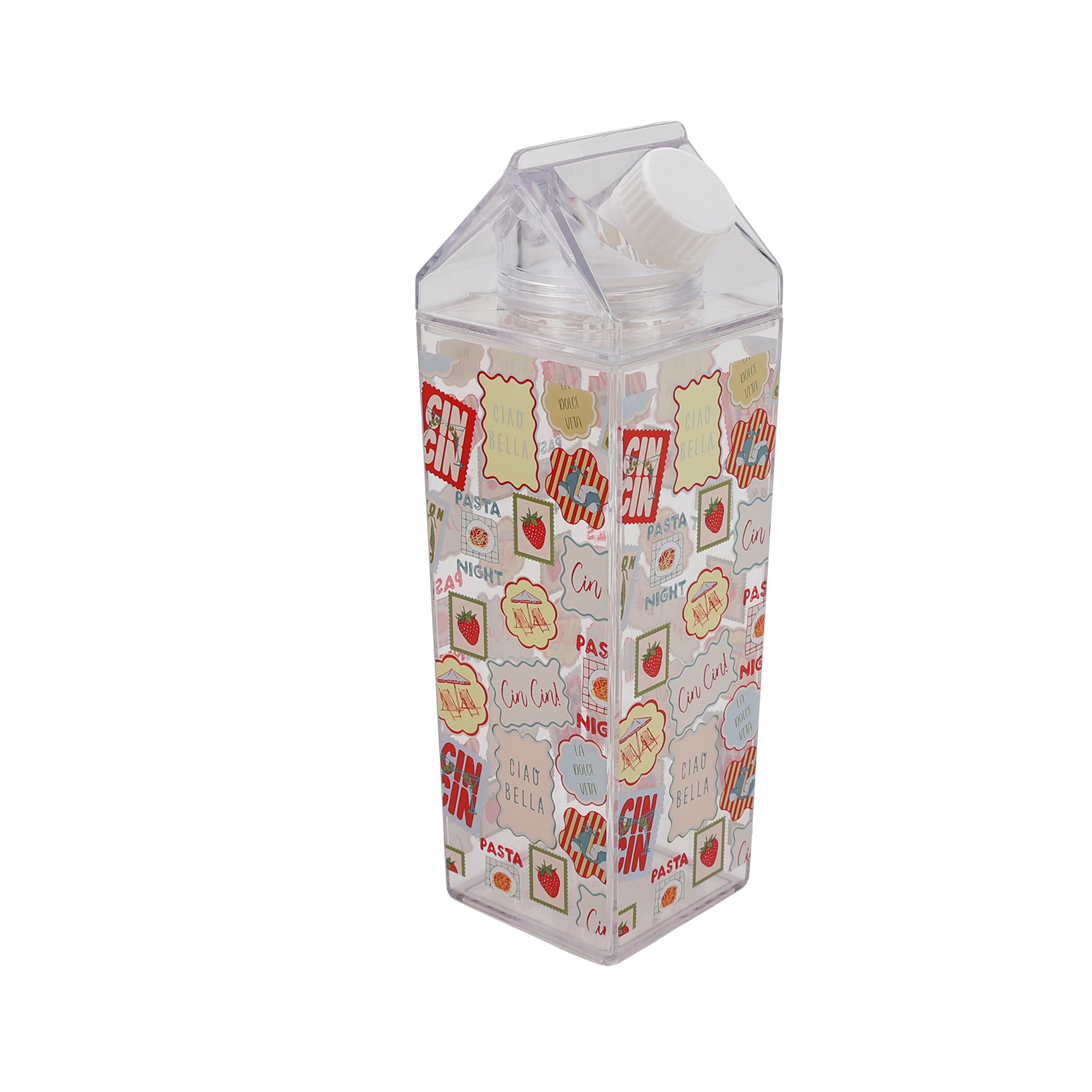 Just Feed Me by Jessie James Decker 2-Pack 18oz Carton-Style Tumbler Set, Strawberries and Stamps