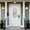 Painted White, variant on Sunrinx 36 in. x 80 in. Black Fiberglass Front Door, Left-Hand Inswing, Oval Decorative Glass, Knock-Down 4-9/16 in. PVC Frame with Brickmould