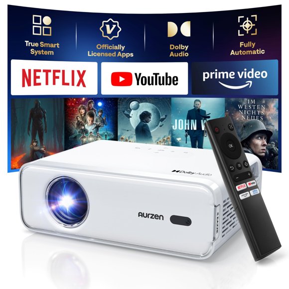 Proyector inteligente Aurzen EAZZE D1 WiFi Bluetooth 1080P Blanco