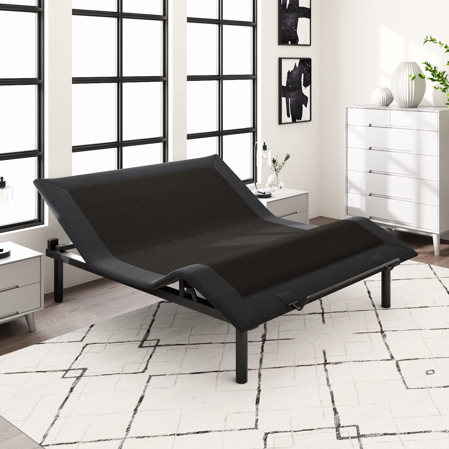 Allewie King Adjustable Bed Base Frame with New Generation Motor