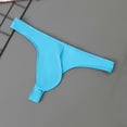 thumbnail image 3 of Lovzfmll Men's Underwear, Ice Silk Breathable Low-Rise Thong with Pouch, Quick-Dry Sheer Briefs Sky Blue, S, 3 of 5
