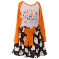 thumbnail image 1 of Little Girls' 2 Pieces Skirt Set Halloween Boo Tube Ghosh Skirt Kids White Orange 5 L (P400484P), 1 of 4