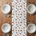 thumbnail image 6 of Halloween Table Runner - 72 Inch Long, Kitchen Dining Table Runner Dresser Scarves, White Horror Skull Pumpkins Bats Farmhouse Decor for Coffee Tables Wedding Party Banquet, 6 of 8