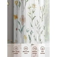 thumbnail image 3 of Rustic Wildflowers Sheer Curtains for Living Room Bedroom Spring Pastoral Botanical Floral Sheer Curtains 108 Inch Long 2 Panels Set Light Filtering Curtain Window Treatments Drapes for Dining Room, 3 of 6