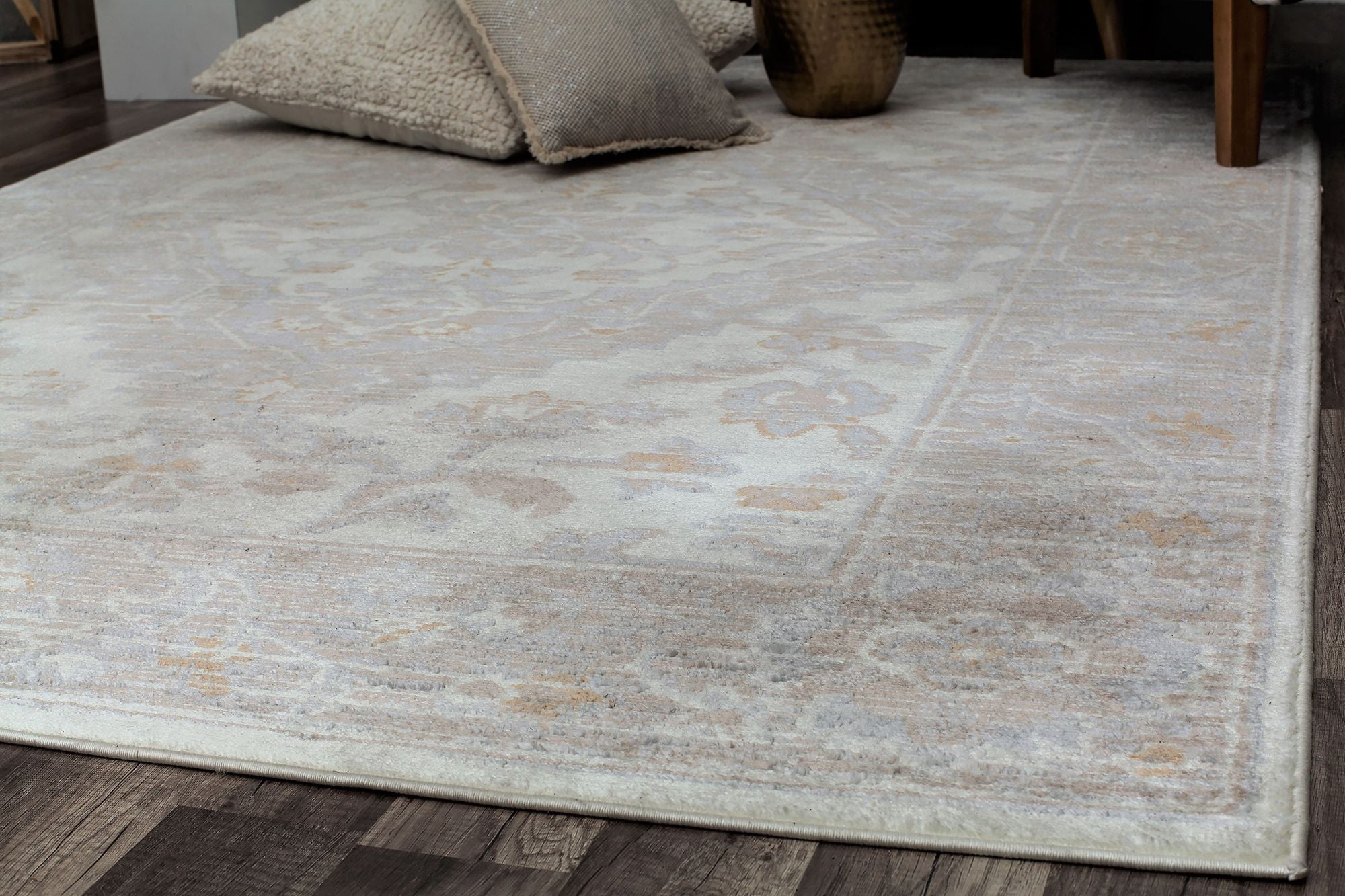 Rugs America Leopold LX30A WhiteWash Oriental Transitional Cream Area Rug, 7' x 9'