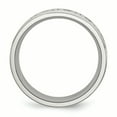 thumbnail image 2 of Stainless Steel Scroll Design 9mm Brushed/Polished Ridged Edge Band, 2 of 11