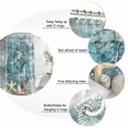 thumbnail image 3 of Blue Turtle Coastal Bathroom Shower Curtains with 12 Hooks Polyester Waterproof Shower Curtain for Stalls and Bathtubs Summer Beach Ocean Starfish Coral Decorative Bathroom Curtain 72x78 Inches, 3 of 9
