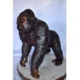 thumbnail image 2 of Nifao Gorilla Standing on Four Detailed Impressive Bronze Statue – Bronze Statue, Home Decor, 20"L x 17"W x 24"H, 2 of 10