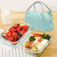 thumbnail image 1 of LEEYNEER Clearance!  Bento Box Fashion Well Design Insulated Lunch Bag Portable Warm Keeping Lunch Bag For Office Work Reusable Lunch Box Insulated Lunch Bag Multi-color, 1 of 3