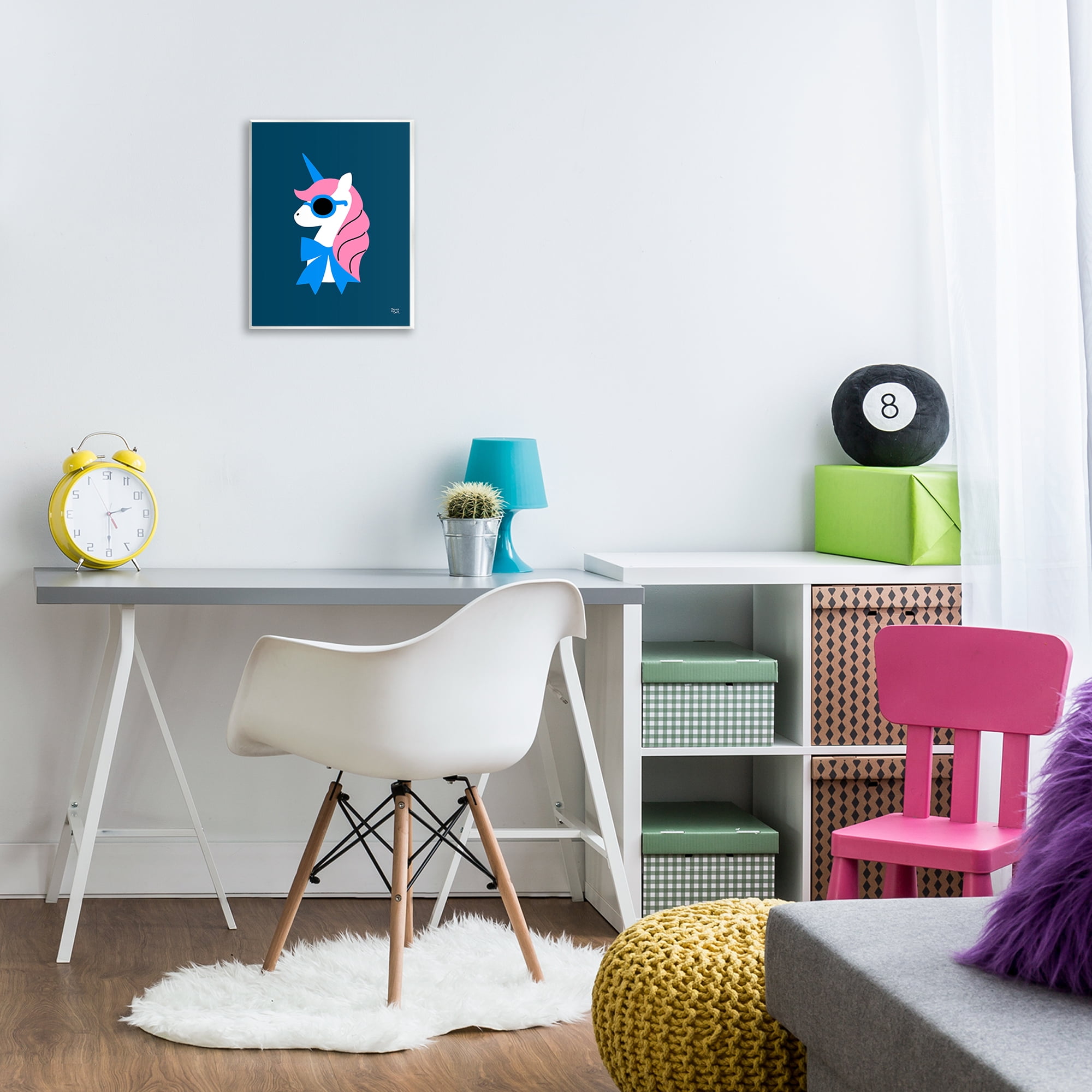 Stupell Industries Stylish Unicorn in Sunglasses Fantasy & Sci-Fi Painting Unframed Art Print Wall Art, 11 x 14