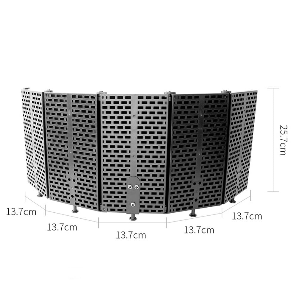 Isolation Can Fixed on a Desk or Tabletop Microphone Stand Sturdiness 10.12in Panel Heights Long Lasting Perform
