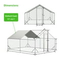thumbnail image 2 of Large Metal Chicken Coop 13.1x9.8x6.6 ft Chicken Cage Hen House Poultry Rabbit Hutch Enclosuse with Waterproof Cover, 2 of 13