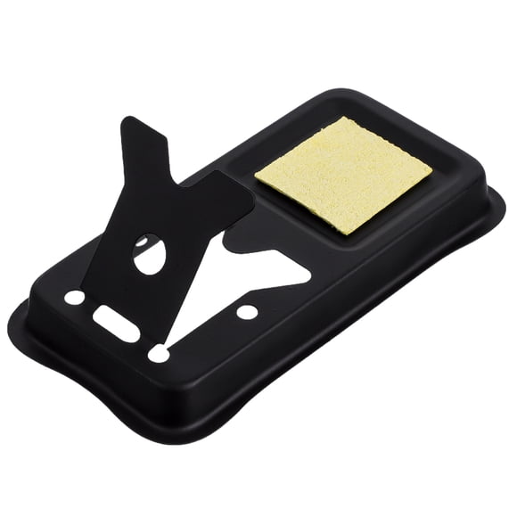 KALLORY Base Para Estación De Soldadura De Metal Negro Con Soporte Para Esponja Y