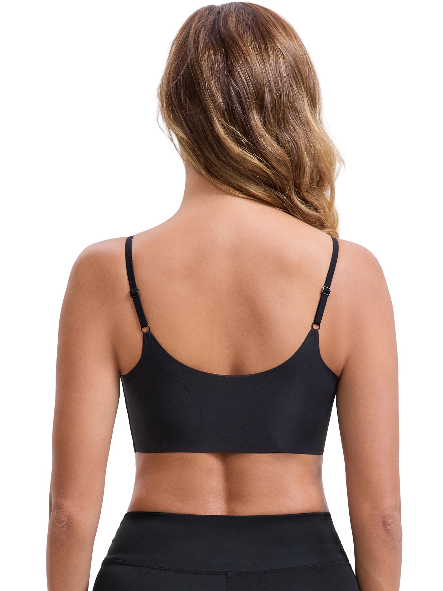 DARING DIVA Women's Adjustable Bras Soft L Black