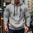 thumbnail image 2 of Spring And Autumn Sweatshirt For Men Hoodie Zipper Arm Pocket Cardigan Men's Sports Large Size Casual Hoodie, 2 of 5