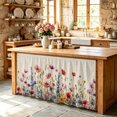 thumbnail image 6 of Pastoral Spring Floral Cabinet Curtain 32"Wx55"L,Dustproof Pantry Door Curtain W/ Self Adhesive Tape,Rustic Summer Flower Botanical Tall Storage Cover Privacy Drape for Bathroom Kitchen Laundry Room, 6 of 9