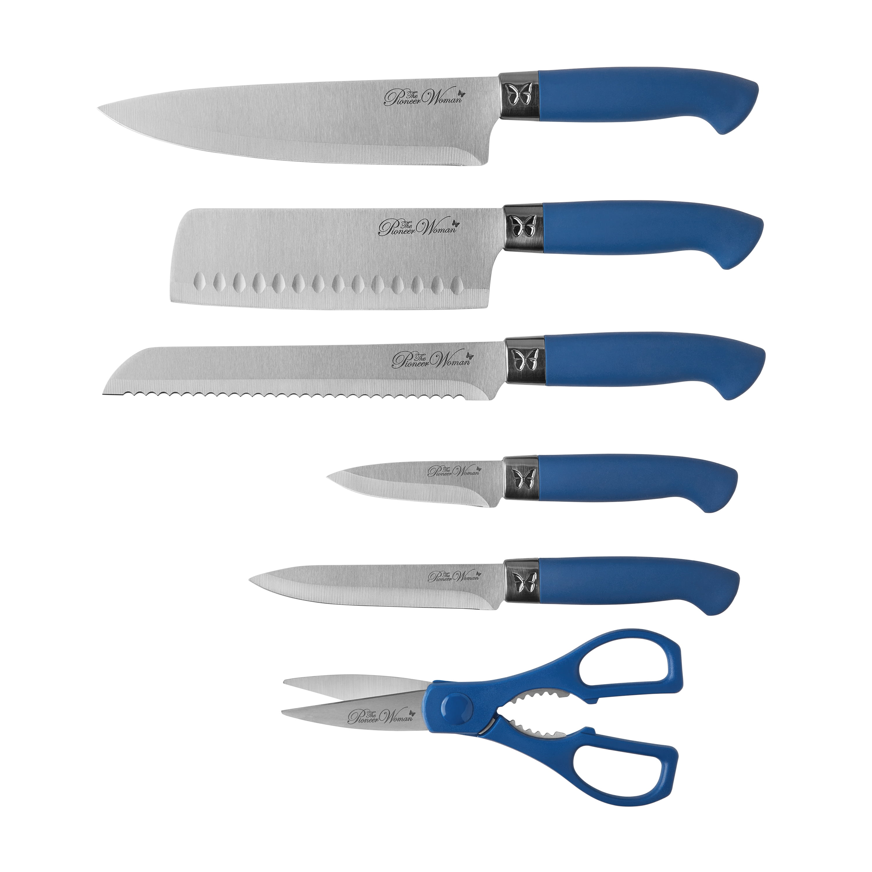  BASS STAINLESS STEEL MODERN KNIFE BLOCK 11 PIECE SET (Gray):  Home & Kitchen