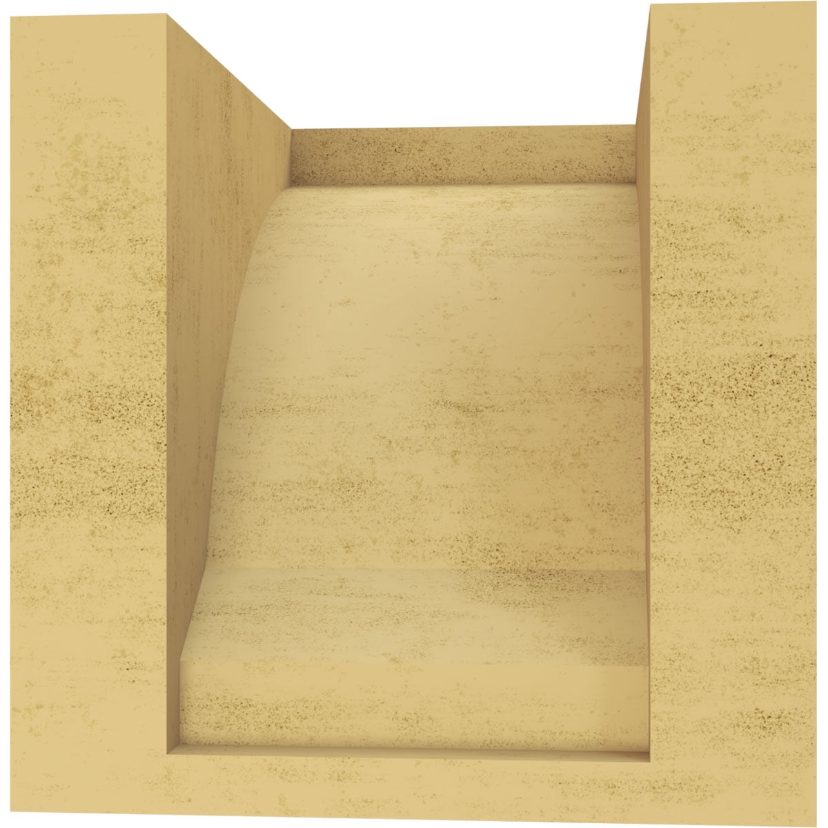5"W x 5"D x 5"H Wide Moab Rough Cedar Woodgrain TimberThane Corbel, Primed Tan