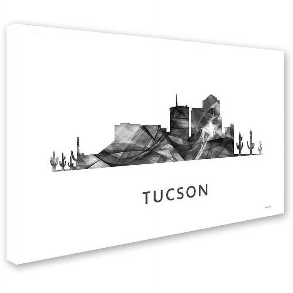 Trademark Fine Art 'Tucson Arizona Skyline WB-BW' Canvas Art by Marlene Watson