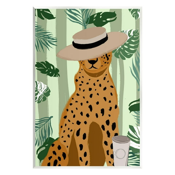 Stupell Industries Tropical Modern Leopard Animals & Insects Painting Unframed Art Print Wall Art, 10 x 15