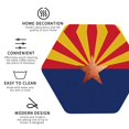 thumbnail image 3 of Arizona Flag Leather Drink Coasters for Drinks (6 Pack) for Tabletop Protection Hexagon, 3 of 6