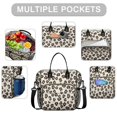 thumbnail image 2 of Brown and Beige Leopard Print Insulated Leakproof Lunch Box for Women, Large Lunch Bag for Tween Teen Adult, Loncheras Para Mujer for Work Beach Travel Picnic Camping, 2 of 6